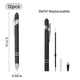 Ballpoint Pens with Stylus (12pcs) Black