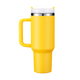 Yellow to Silver Stainless Steel Tumbler with Removable Handle (40oz)