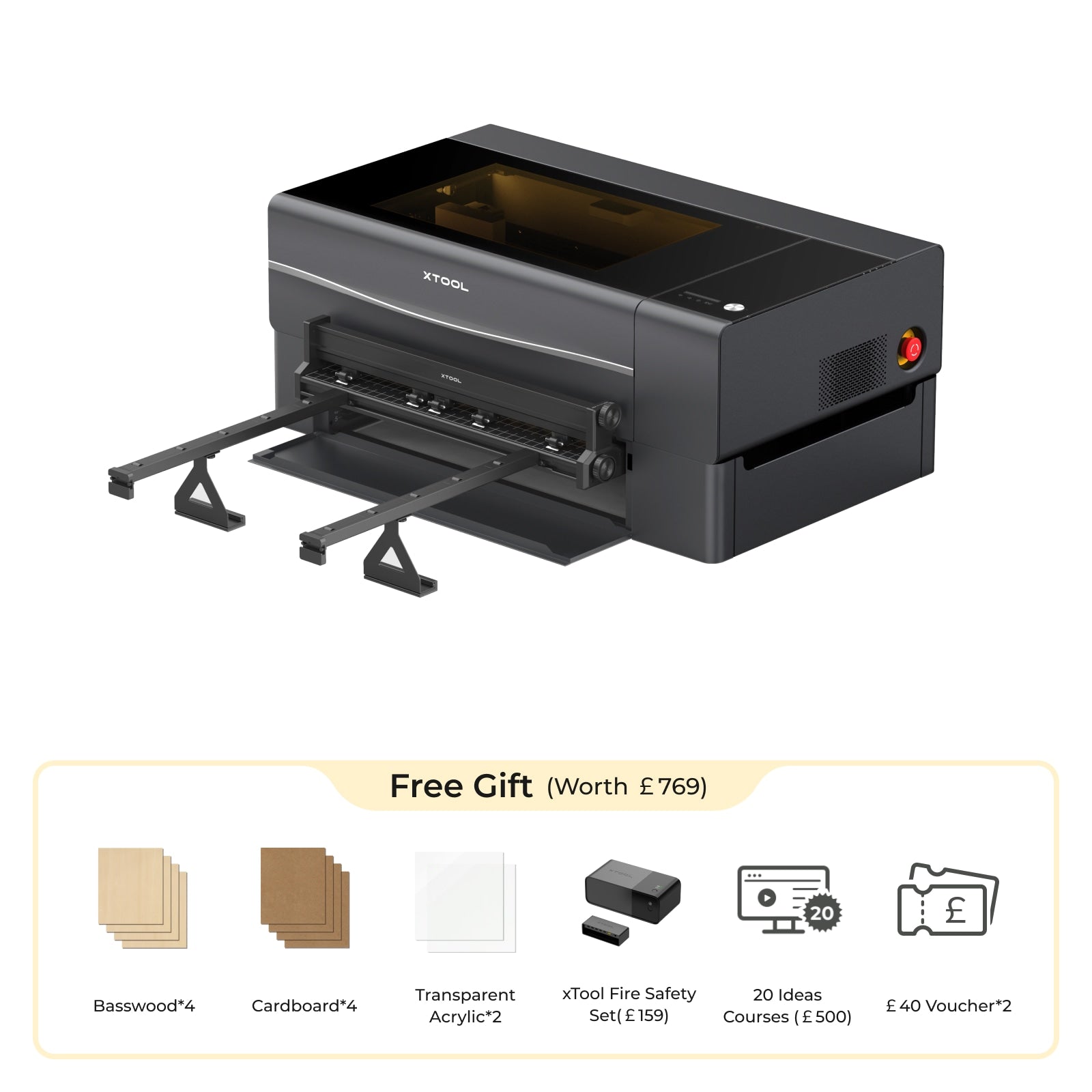 xTool P2S & P2 55W Desktop CO2 Laser Cutter