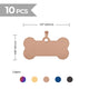 Mixed Color Stainless Steel Dog Tag (10pcs)