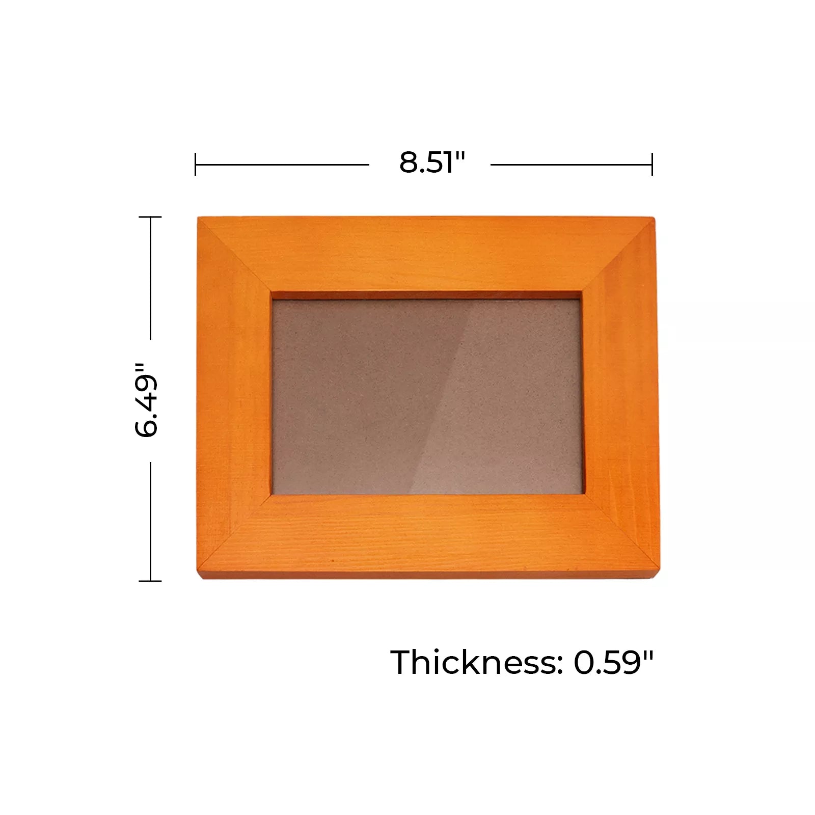 Wooden-colored Wooden Photo Frame (3pcs)