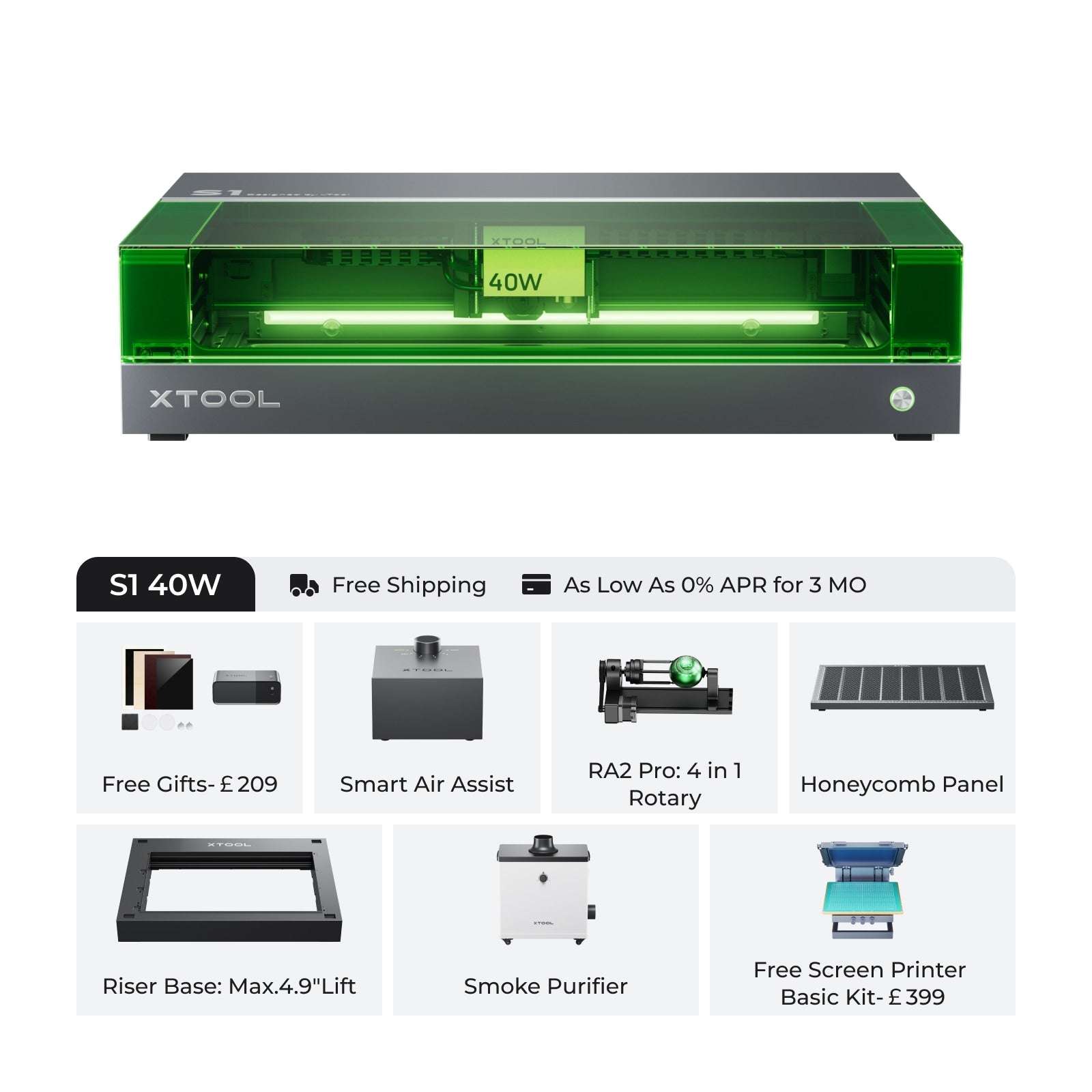 xTool S1 Enclosed Diode Laser Cutter