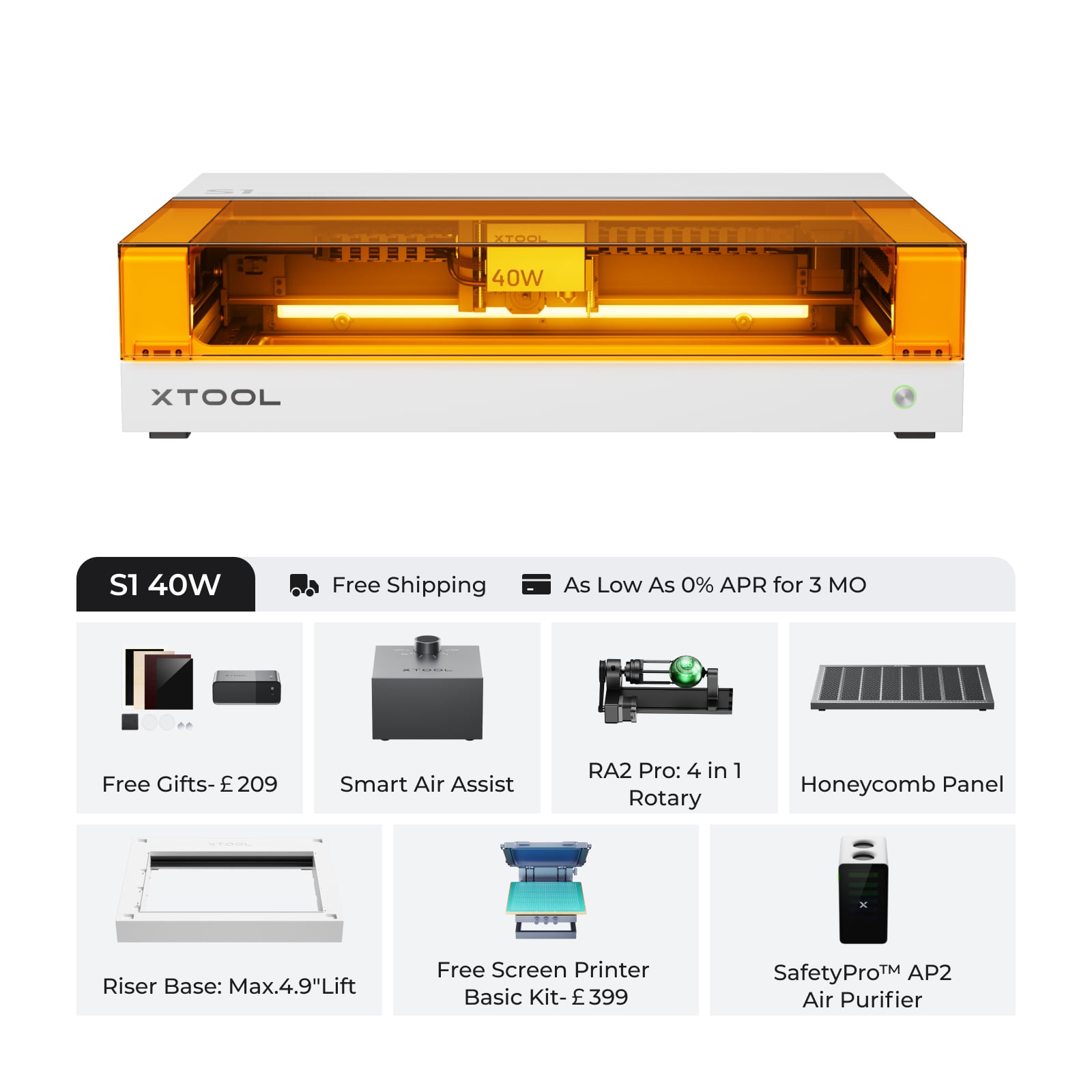 xTool S1 Enclosed Diode Laser Cutter