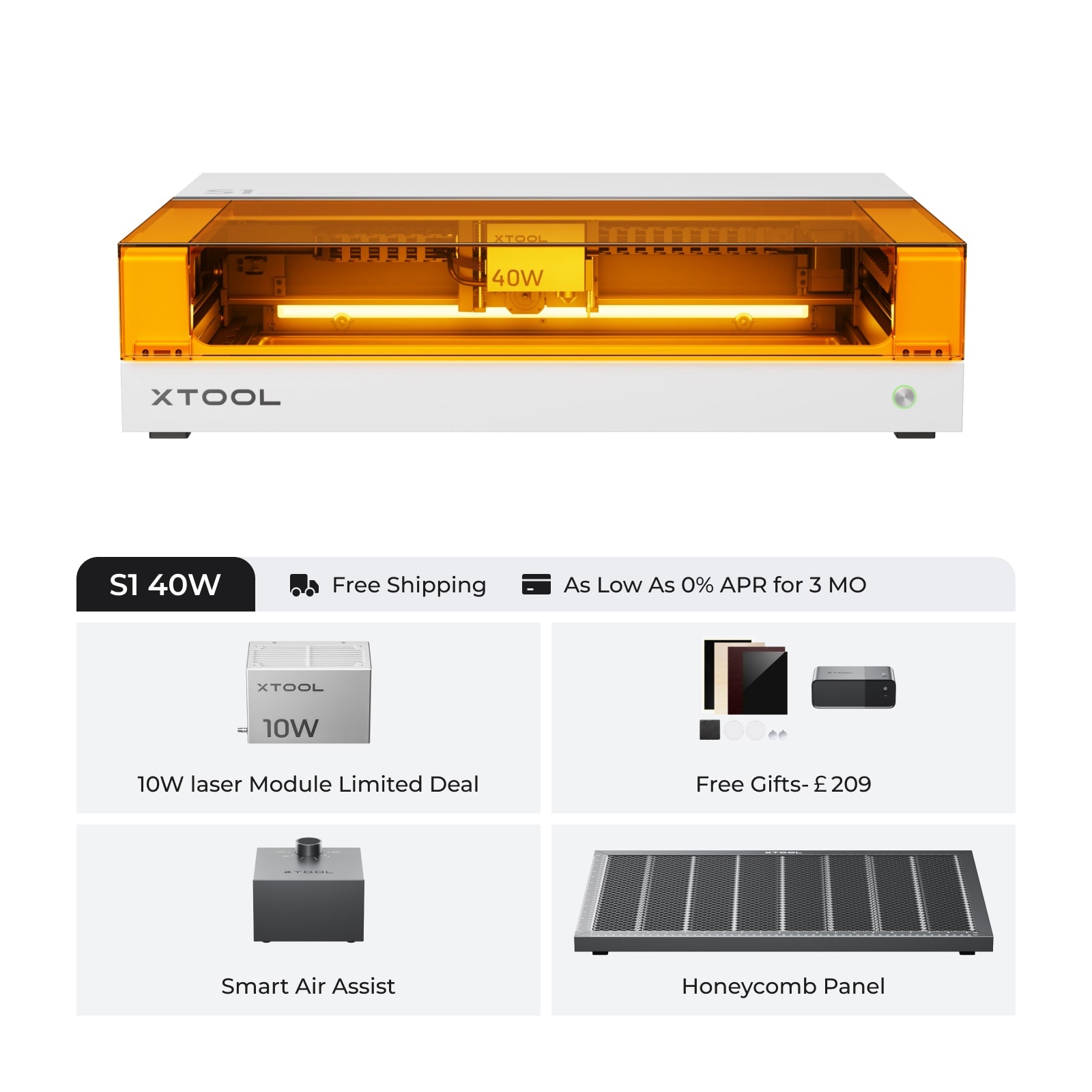 xTool S1 Enclosed Diode Laser Cutter