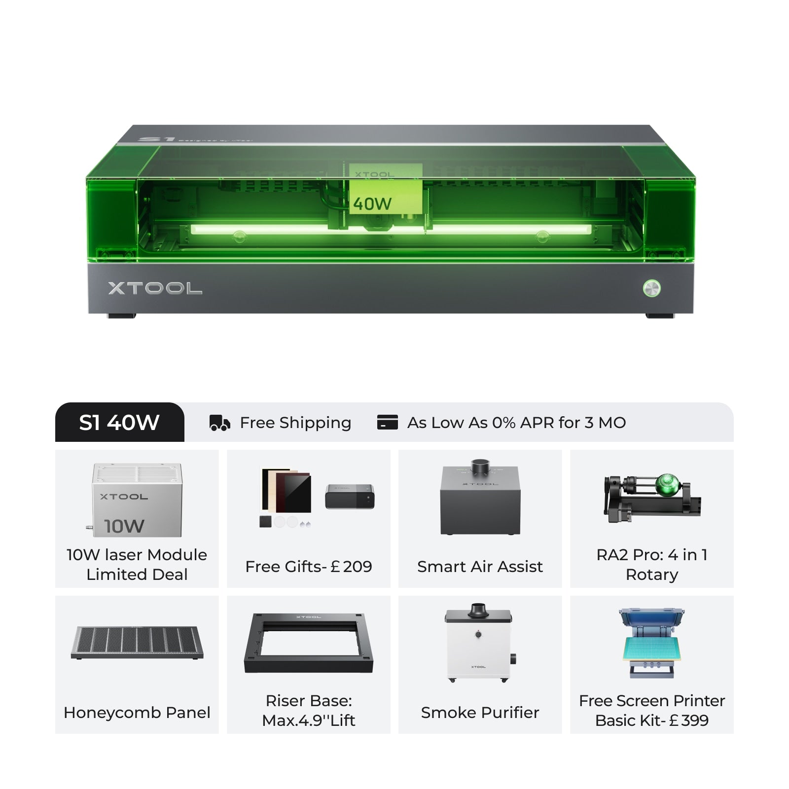 xTool S1 Enclosed Diode Laser Cutter