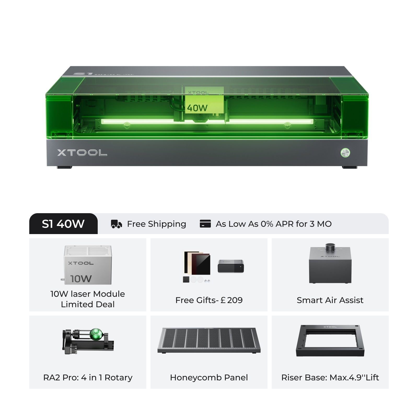 xTool S1 Enclosed Diode Laser Cutter