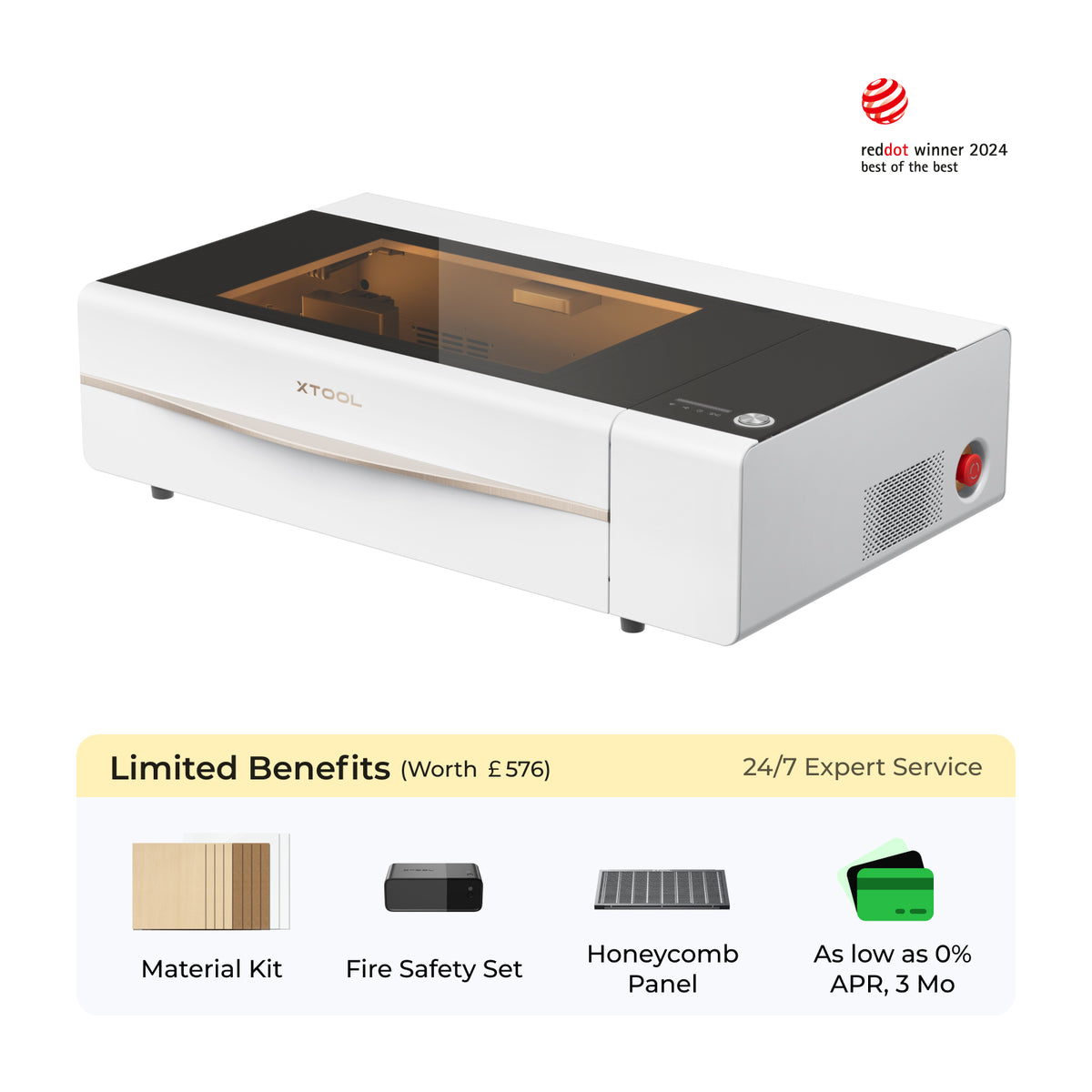 XTool P2 Versatile And Smart Desktop 55W CO2 Laser Cutter