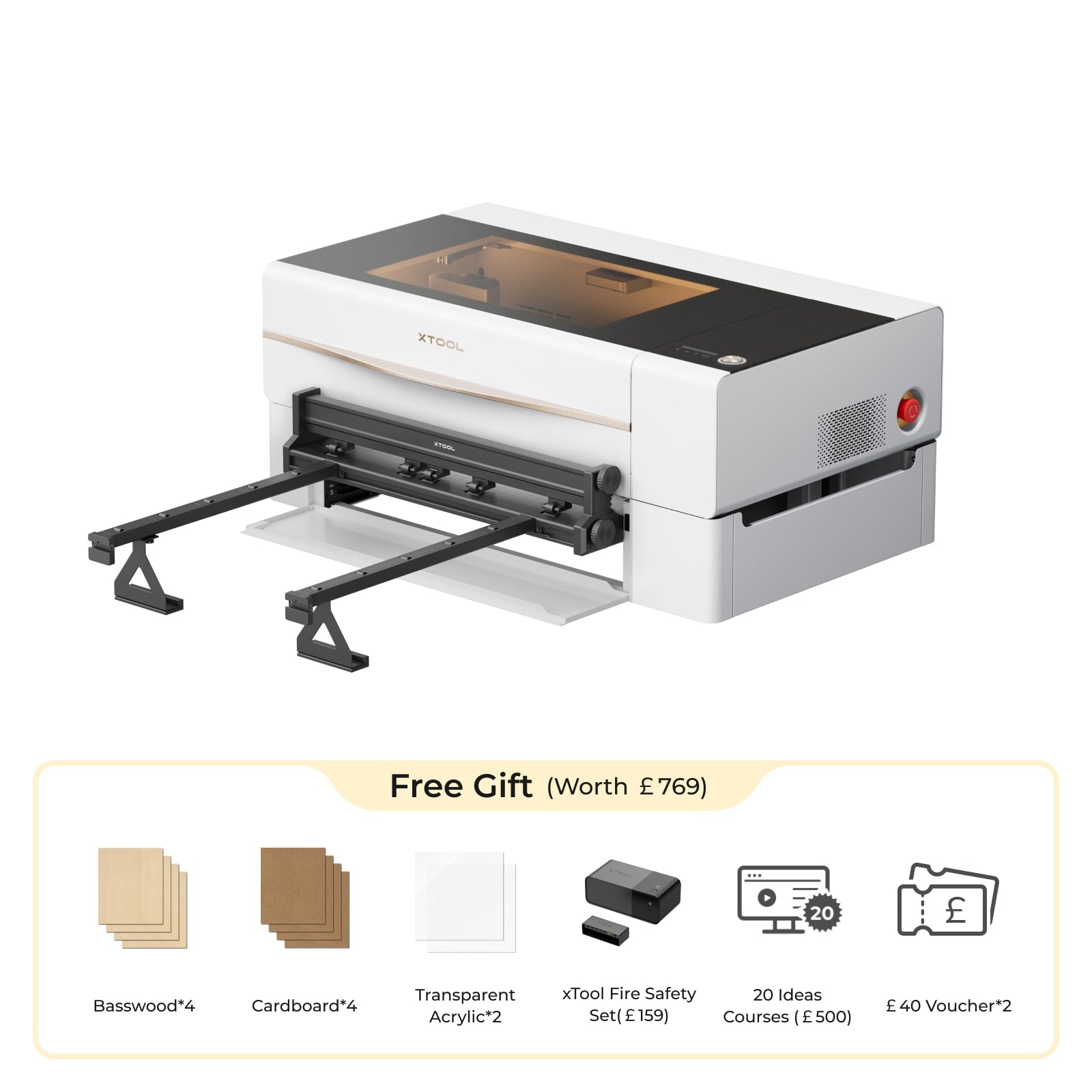 xTool P2S & P2 55W Desktop CO2 Laser Cutter