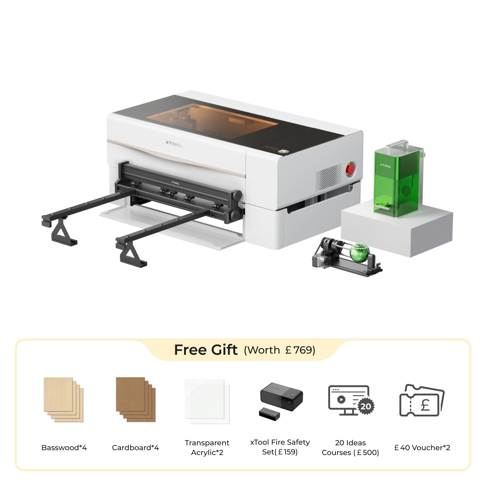 xTool P2S & P2 55W Desktop CO2 Laser Cutter