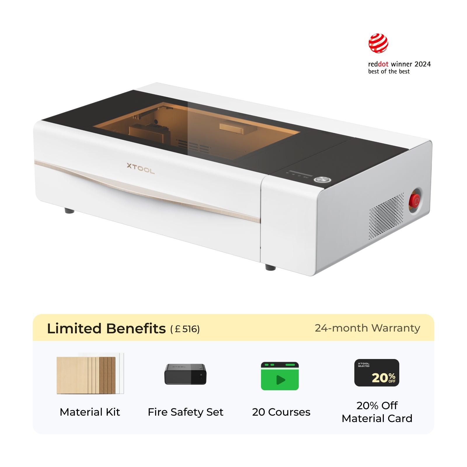 xTool P2S & P2 55W Desktop CO2 Laser Cutter