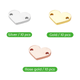 Heart Shaped Connector with 2 Holes Electroplated Multicolor Pendant (30pcs)