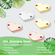Heart Shaped Connector with 2 Holes Electroplated Multicolor Pendant (30pcs)
