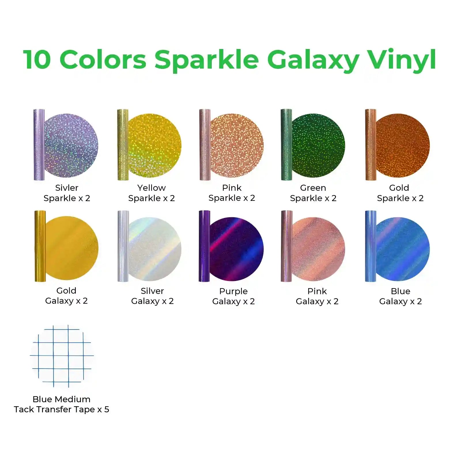 Sparkle Galaxy Self-adhesive Vinyl (20pcs)