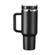 Black to Silver Stainless Steel Tumbler with Removable Handle (40oz)