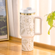 40oz Stainless Steel Tumbler with Removable Handle