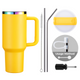 Yellow To Iridescent Stainless Steel Tumbler with Removable Handle (40oz)