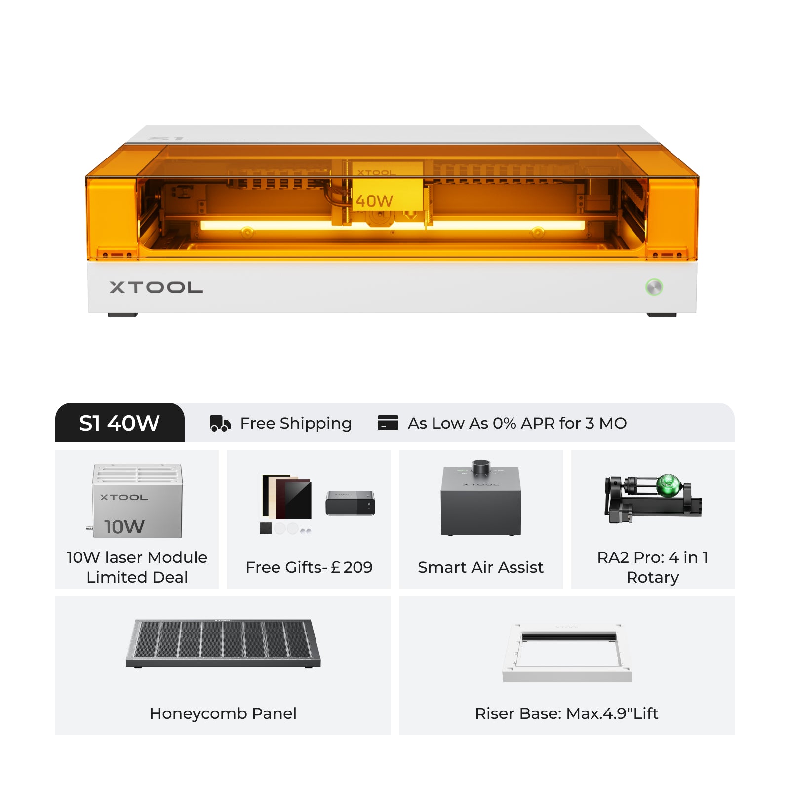 xTool S1 Enclosed Diode Laser Cutter