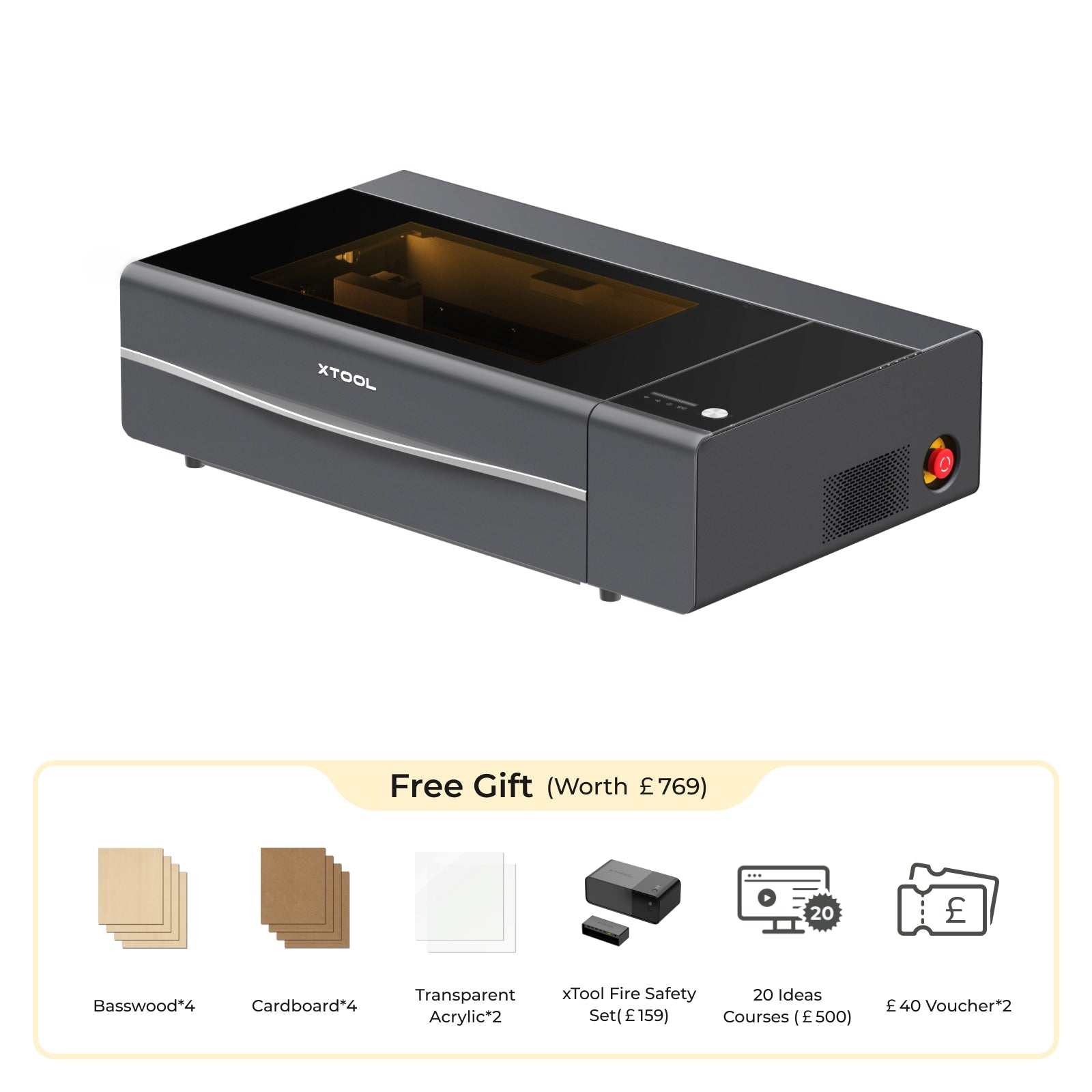 xTool D1 Pro 40W + 10W Laser Cutting Bundle - Modern Electronica