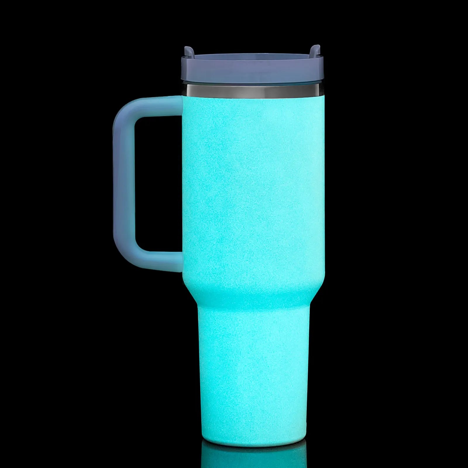 40oz Glow in the Dark Stainless Steel Tumbler with Handle