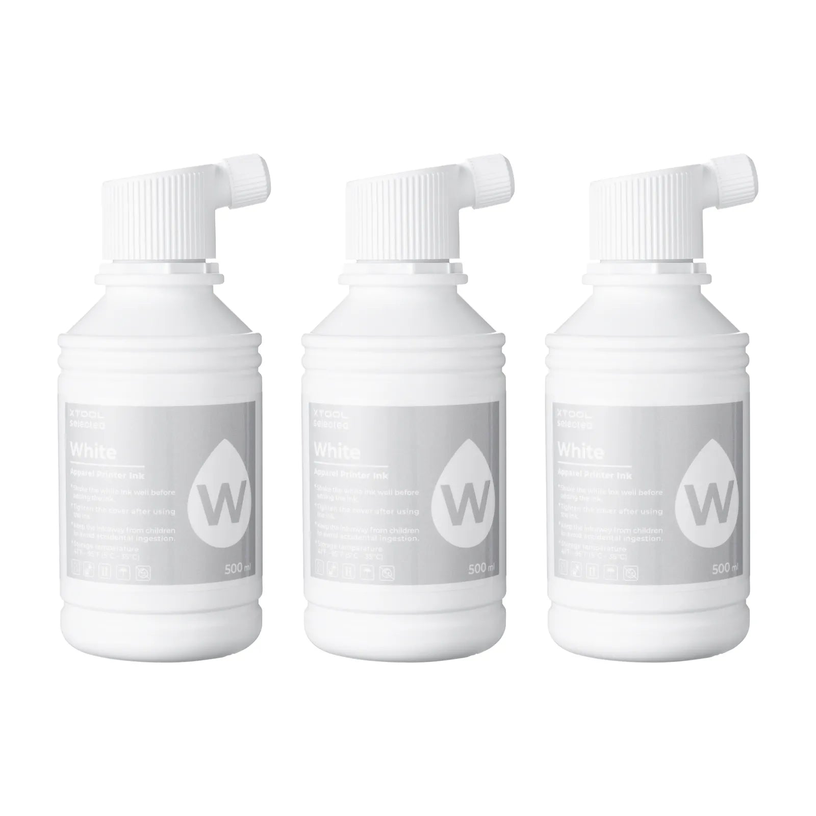 500ml White Apparel Printer Ink (3pcs)