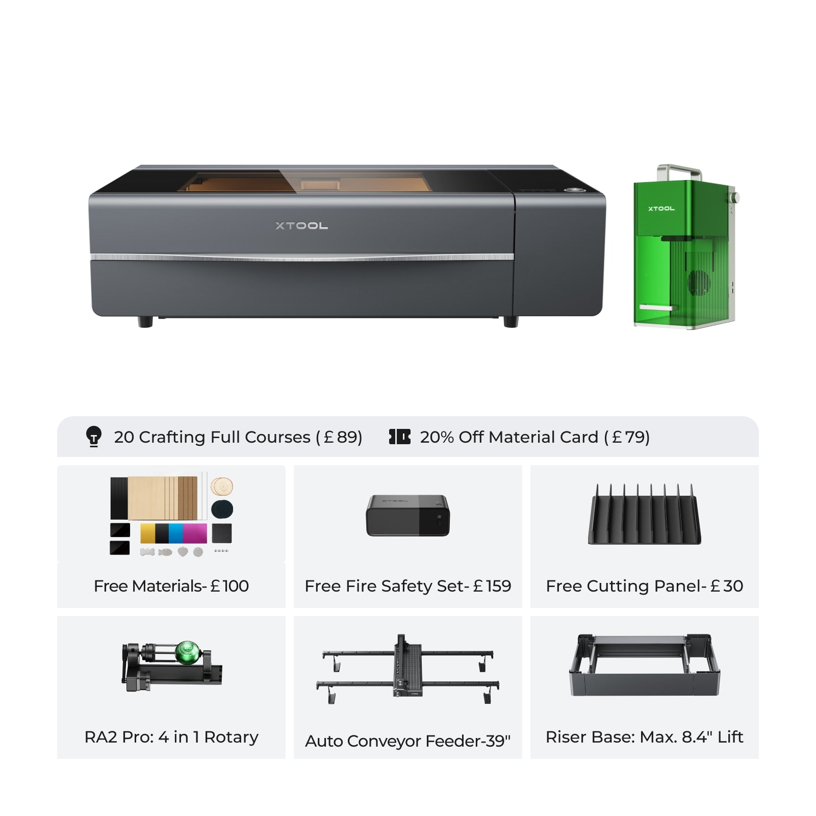 xTool P2S & P2 55W Desktop CO2 Laser Cutter