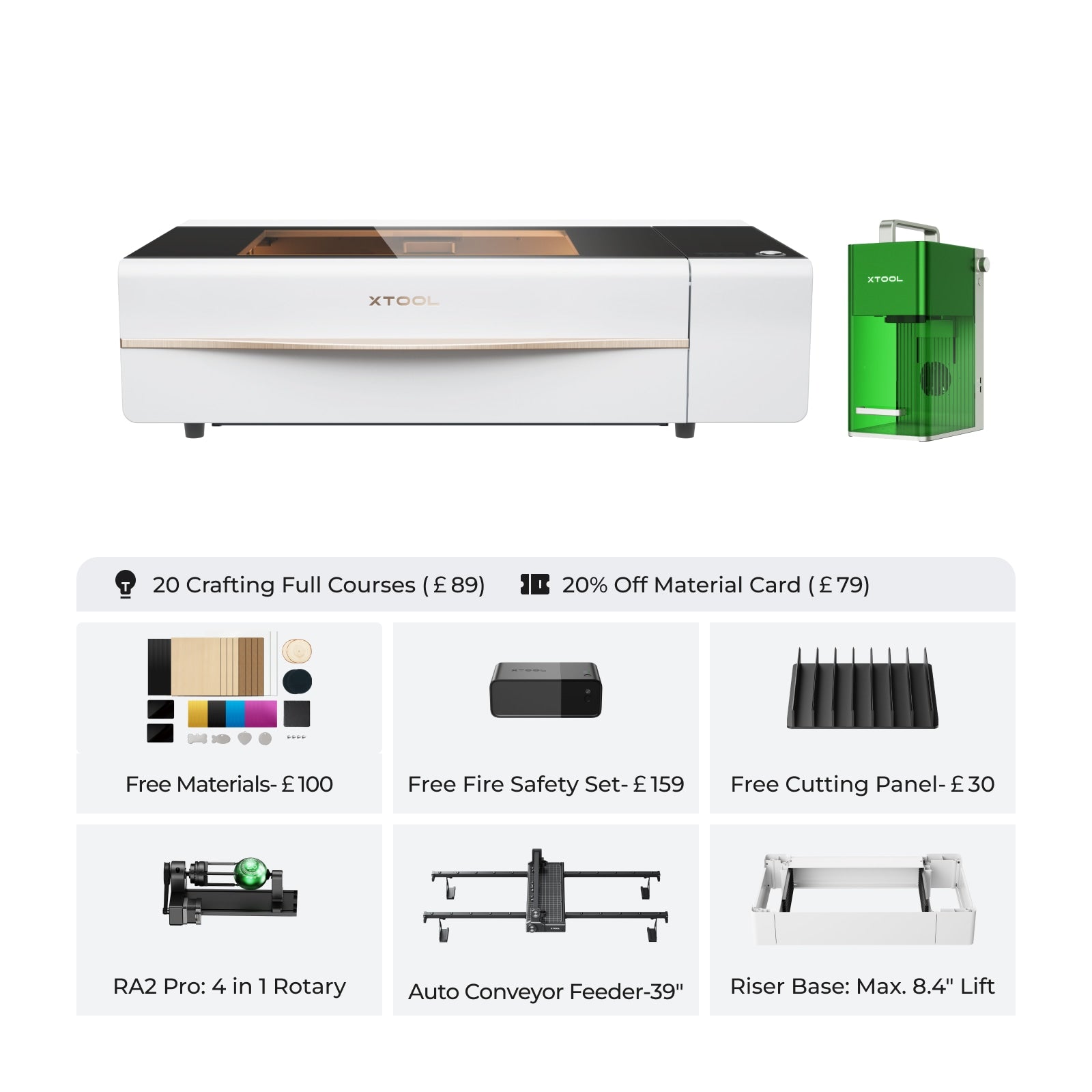 xTool P2S & P2 55W Desktop CO2 Laser Cutter