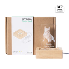 Xtool light base for 3d crystal square rubber wood rechargeable medium