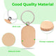 Rounded Rectangle Wooden Keychain (10pcs)