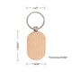 Rounded Rectangle Wooden Keychain (10pcs)