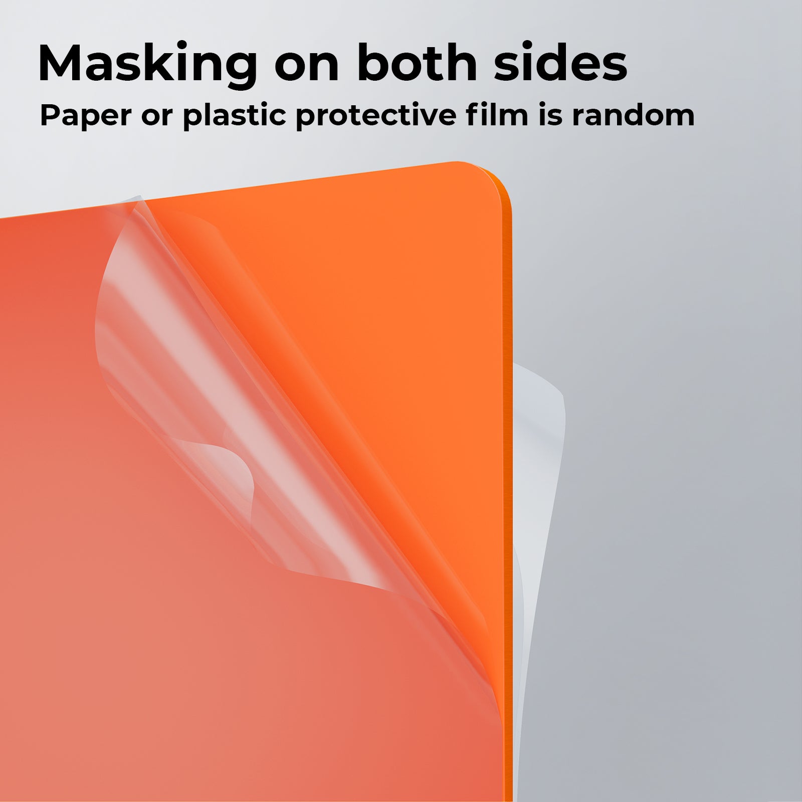 1/8'' Orange Opaque Glossy Acrylic Sheet (3pcs)