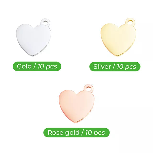 Heart-Shaped Pendant (30pcs)