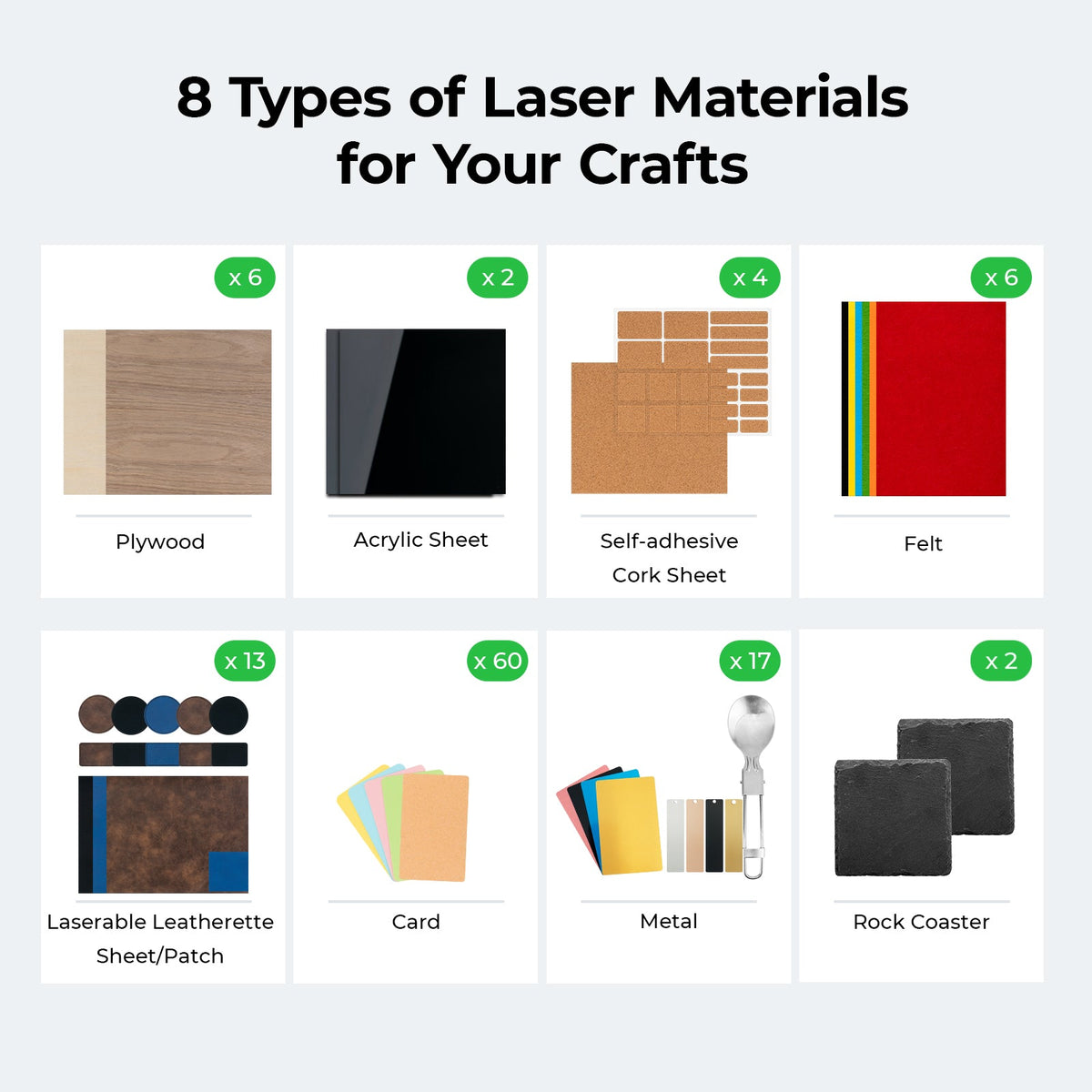 Ecploring Kit Laser Material Explore Kit (111pcs)