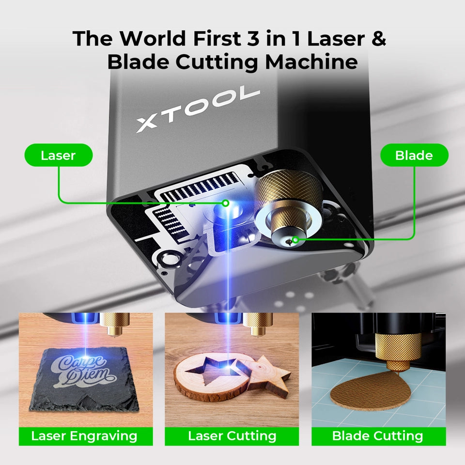 xTool M1 10W All in one Kit: Laser Engraving and Blade Cutting